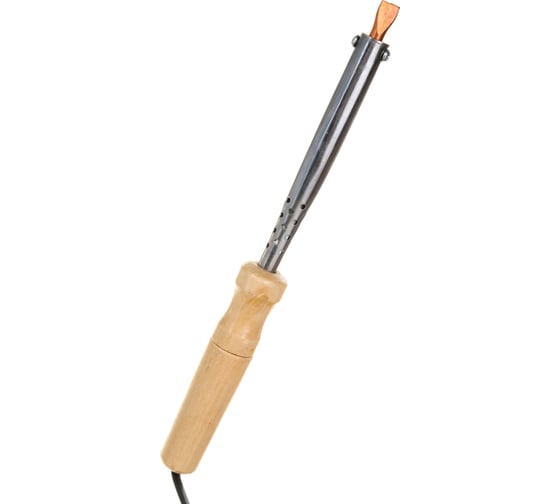 Изображение товара Паяльник ОНЛАЙТ OSE-Pes01-100W-CP дерево, клин прямой 80846