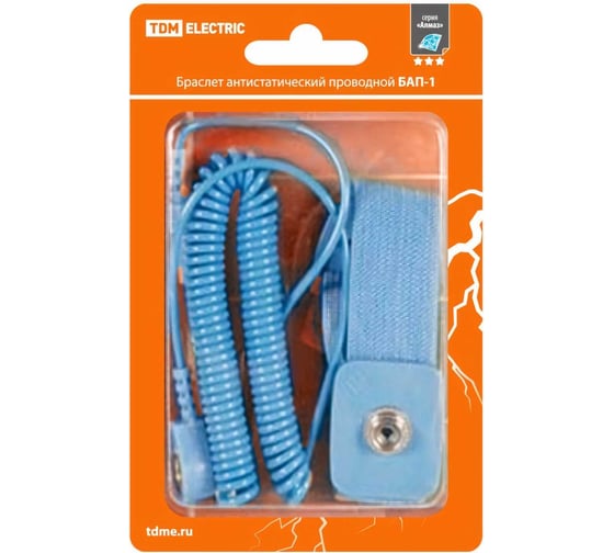 Изображение товара Браслет антистатический проводной БАП-1 Алмаз TDM ELECTRIC SQ1025-0208