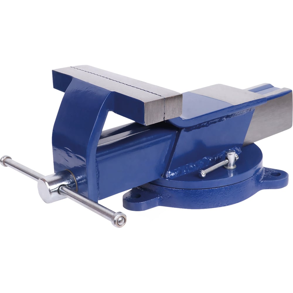 Изображение товара Поворотные стальные тиски Scheppach с наковальней 152 мм для слесарных работ