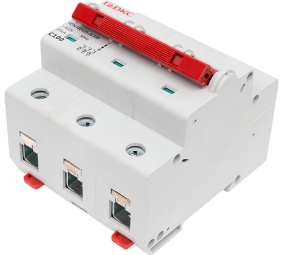 Изображение товара Автоматический модульный выключатель DKC YON MD125 3P 100А C 20kA MD125-3C100