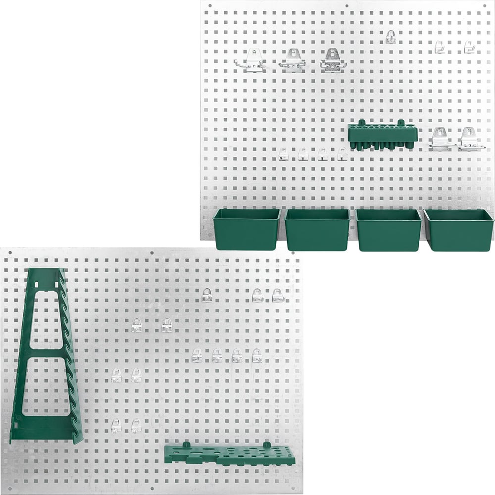 Изображение товара Панель металлическая перфорированная настенная в комплекте с лотками для инструментов Rockforce RF-PST2322(66470)