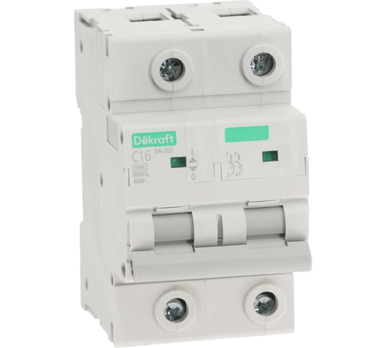 Изображение товара Автоматический выключатель Systeme Electric (АВ) ВА-203, 2 P, 16 A, хар-ка C, 15 кА 13469DEK