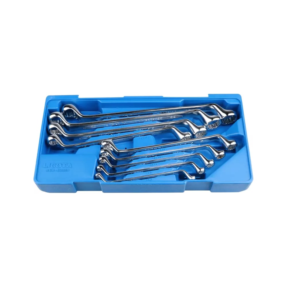 Изображение товара Набор ключей накидных Licota 75 градусов, 6 - 23 мм, 9 предметов, в ложементе-кейсе ACK-B3009