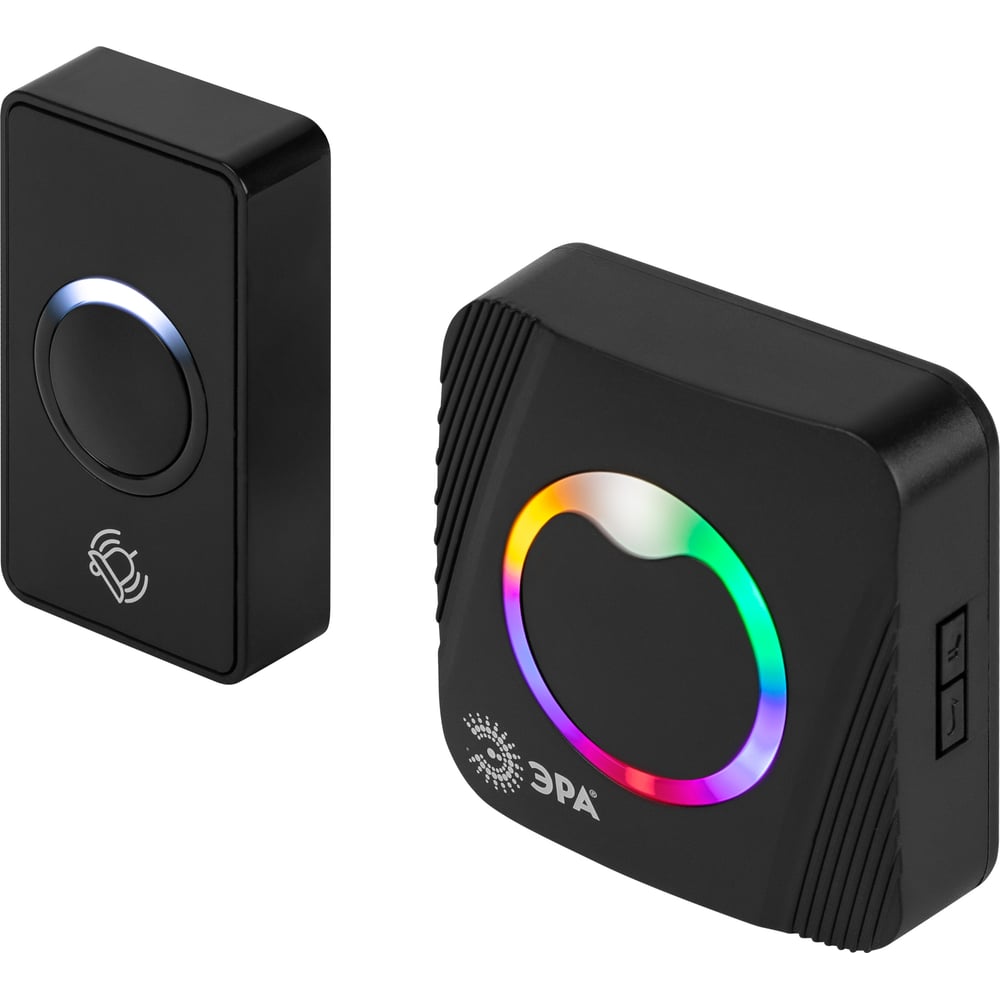 Изображение товара Беспроводной дверной звонок ЭРА POLYCOLOR C100 с RGB подсветкой и 36 мелодиями