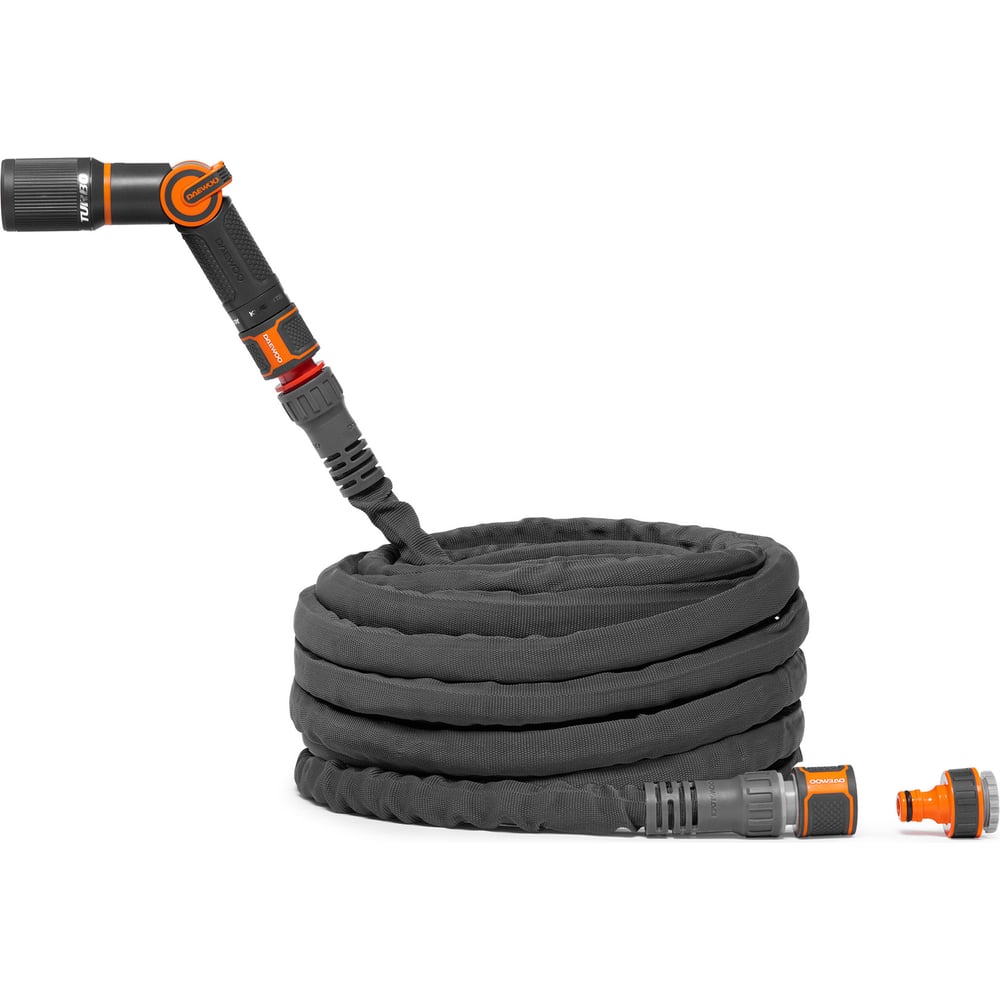 Изображение товара Шланг для полива DAEWOO TitanFlex 25 м с набором DWH 9224 Изображение товара Шланг для полива DAEWOO TitanFlex 25 м с набором DWH 9224