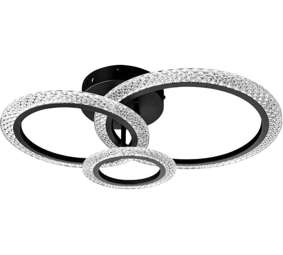 Изображение товара Светильник светодиодный накладной truEnergy с пультом управления 66W 4290Lm ССT (3000-6000K) 490х365мм IP20 черный 11189