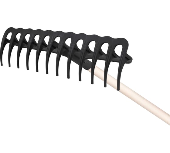 Изображение товара Грабли универсальные Fachmann с гребнем полиамид, под саморез, с деревянным черенком 05.267