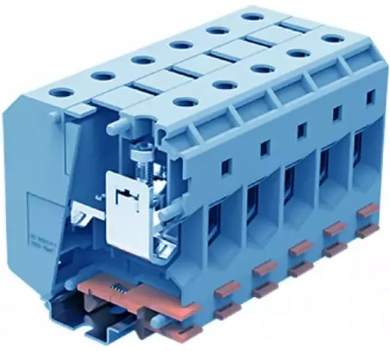 Изображение товара Клемма SUPU UK 1-1 проходная винтовая, сечение 50мм2, син.25шт 350902