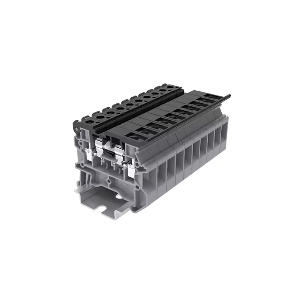 Изображение товара Клемма SUPU TU 1-1 с держателем предохранителя, 4мм2, серый 50шт TU4-HESI-GY