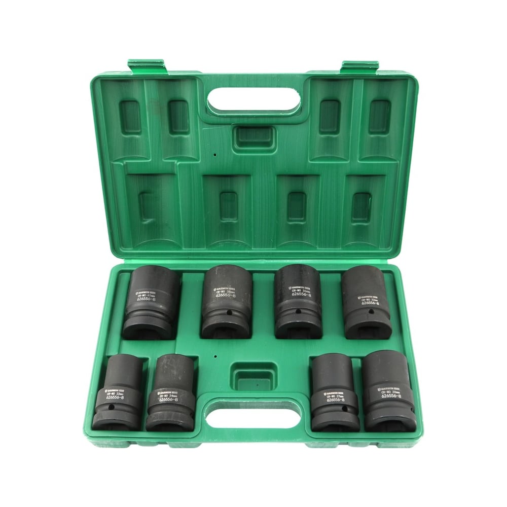 Изображение товара Набор ударных головок GARWIN 1", 80 мм, 8 пр. 22-41 мм 626556-8