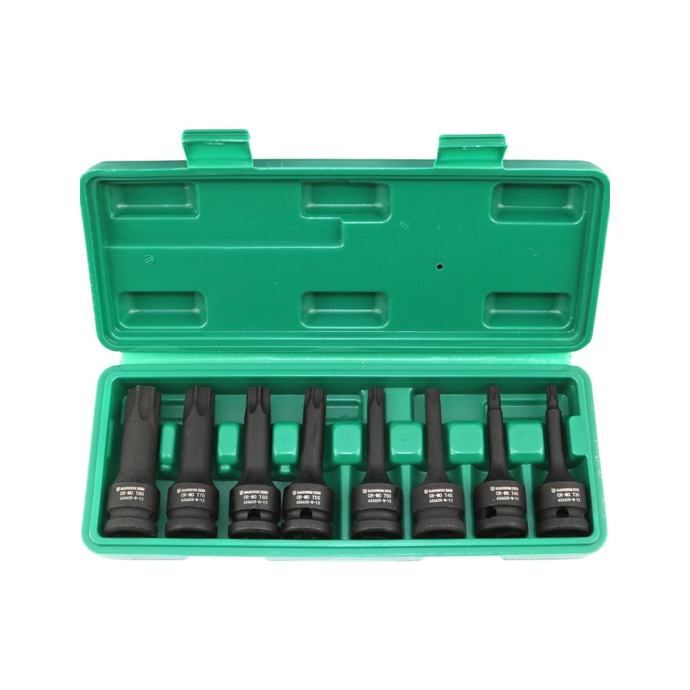 Набор ударных TORX GARWIN 1/2", 8 пр. T30-T80, 78 мм 626625-8-12