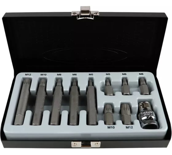 Изображение товара Набор бит Licota Spline М5-М12 S2, 11 предметов ABS-80006