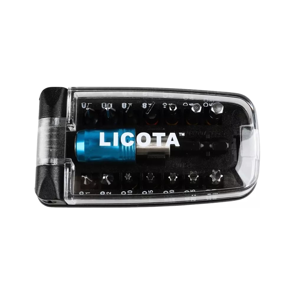 Изображение товара Набор торсионных бит Licota 1/4 с магнитным держателем 15 предметов ABD-BCRK01