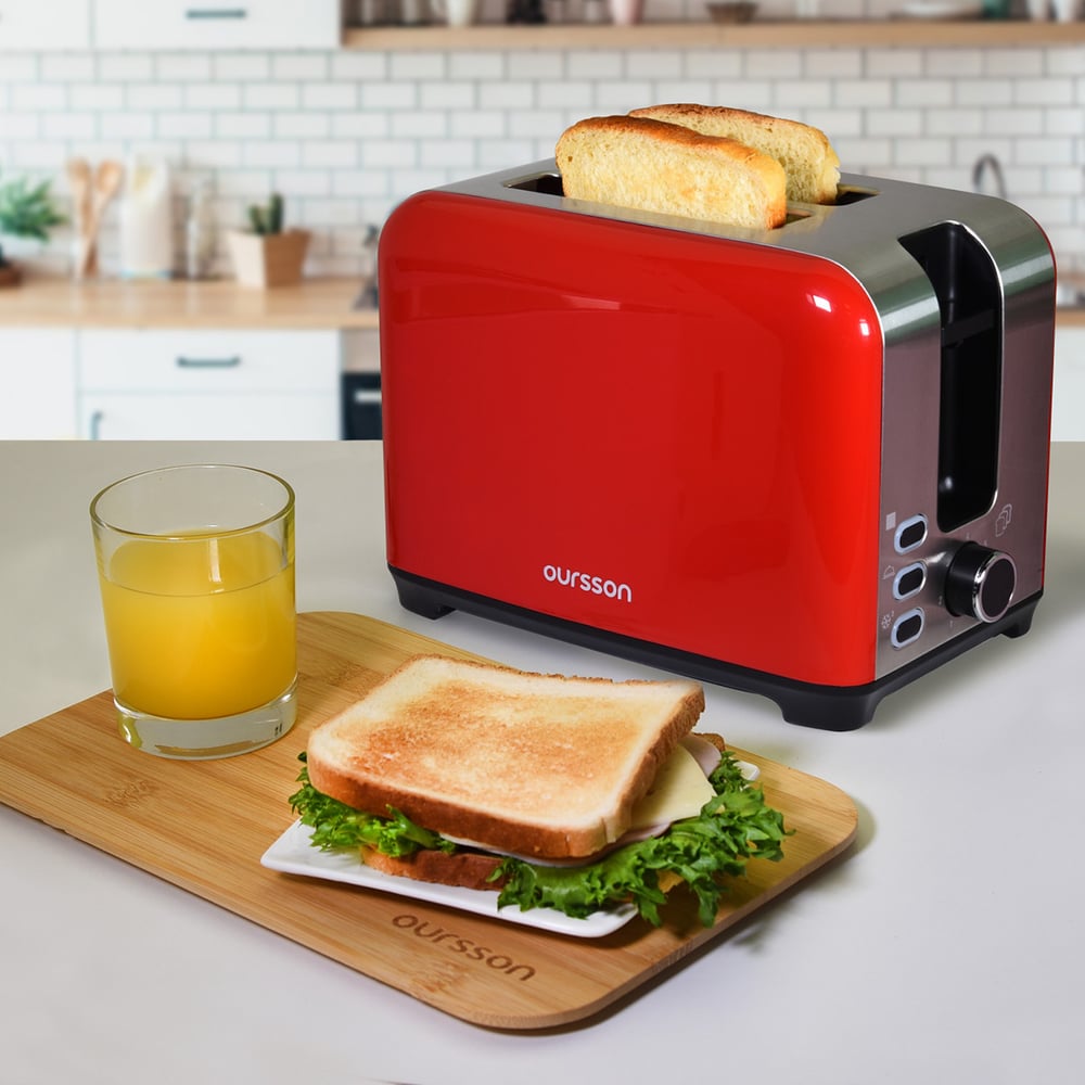 Изображение товара Тостер OURSSON красный TS2120/RD Изображение товара Тостер OURSSON красный TS2120/RD