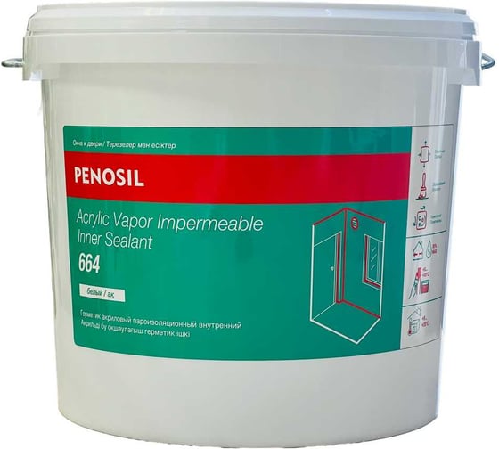 Изображение товара Герметик акриловый PENOSIL Vapor Impermeable Inner 664 белый 7 кг H0043Z