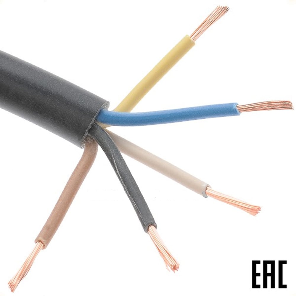 Изображение товара Электрокабель MW КГВВ 5х1,5 — медный универсальный кабель 100 м