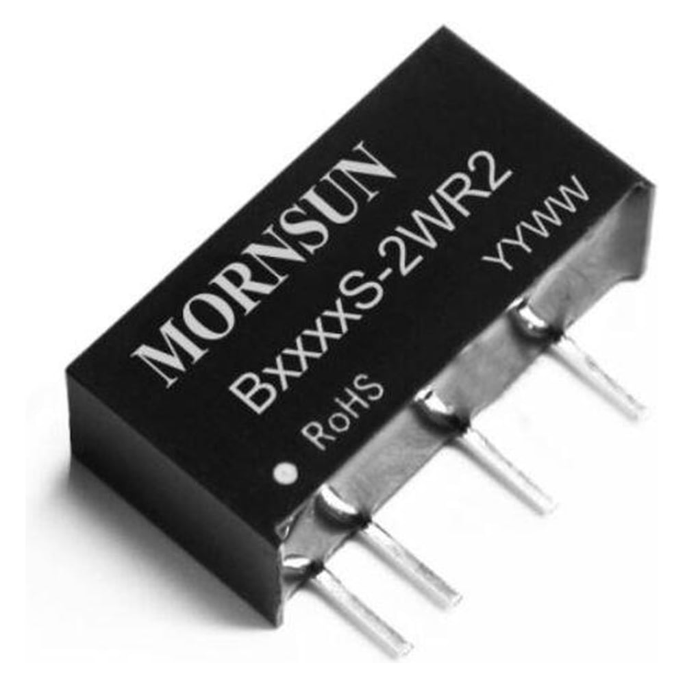 Изображение товара Блок питания на печатную плату MORNSUN B0512S-2WR2, в корпусе SIP7, DC/DC 2 Вт 12 В, изолированный, фиксированный вход, однополярный выход 3151559