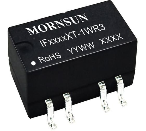 Изображение товара Блок питания на печатную плату MORNSUN IF1212XT-1WR3, в корпусе SMD, DC/DC 1 Вт 12 В, изолированный, однополярный выход, стандартный корпус 3681094