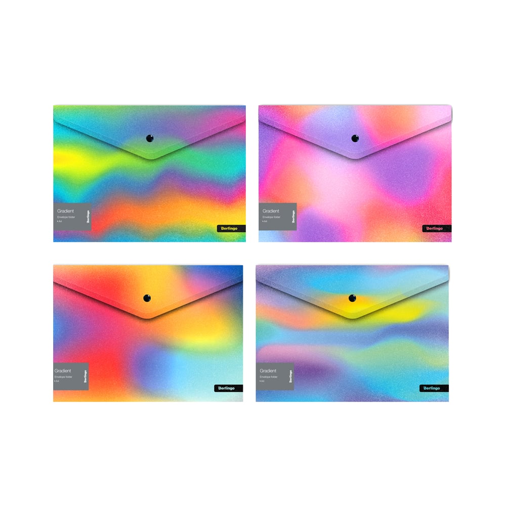 Изображение товара Папка-конверт на кнопке Berlingo Gradient А4, 180мкм, с рисунком, гл, EFGA4970 EFG_A4970