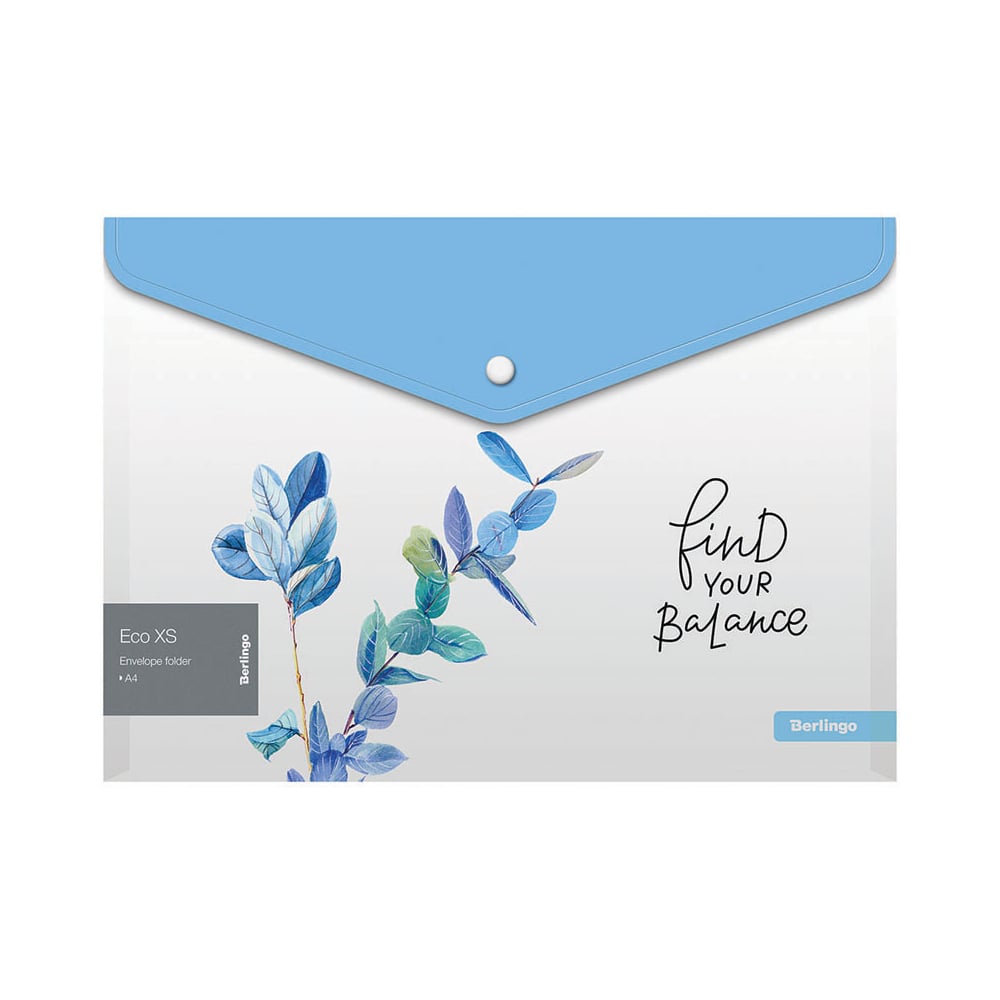 Изображение товара Папка-конверт на кнопке Berlingo Eco XS А4, 180мкм, с рисунком, EFbA4802 EFb_A4802