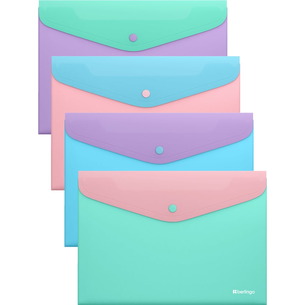 Изображение товара Папка-конверт Berlingo Haze А4 с кнопкой и soft-touch покрытием