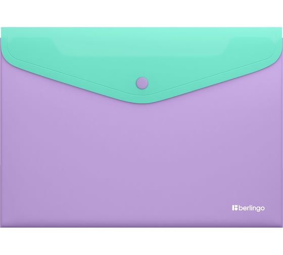 Изображение товара Папка-конверт на кнопке Berlingo Haze А4, 200мкм, софт-тач, с цветным клапаном, EFbA4922 EFb_A4922