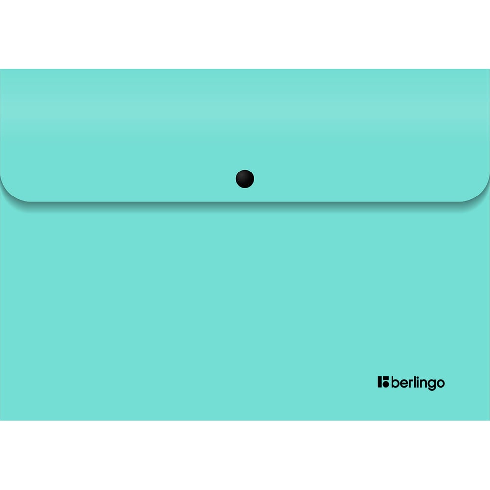 Изображение товара Папка-конверт на кнопке Berlingo Instinct А4, 330мкм, мятный, EFb04520 EFb_04520
