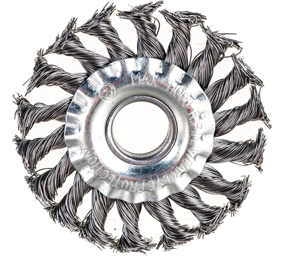 Изображение товара Щетка металлическая для УШМ (100х22 мм; крученая; дисковая) ЕРМАК 656-049