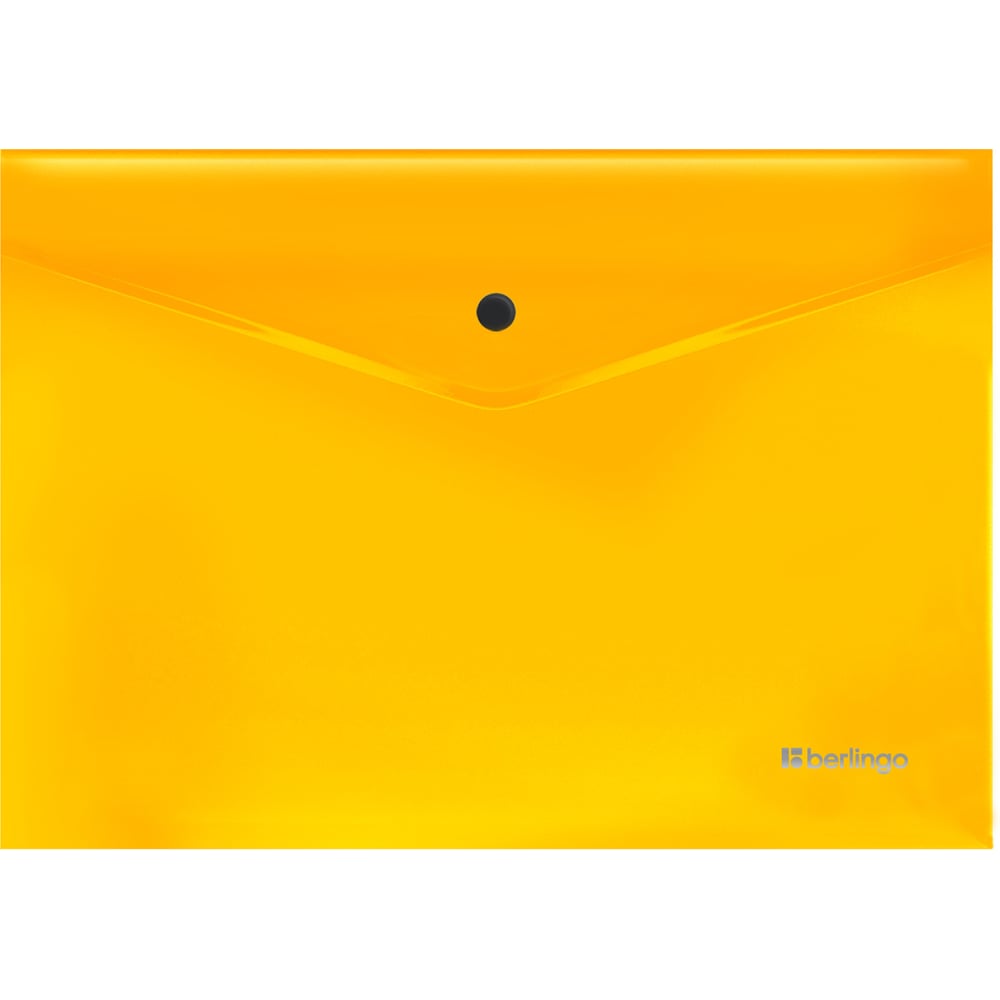 Изображение товара Папка-конверт на кнопке Berlingo Neon А4 прозрачная оранжевая