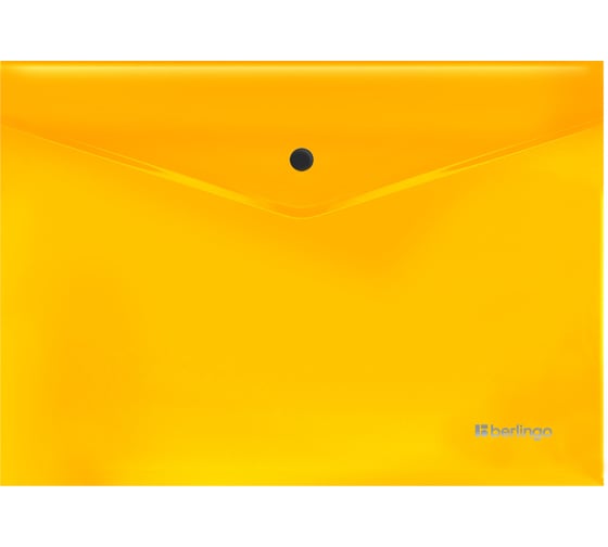 Изображение товара Папка-конверт на кнопке Berlingo Neon А4, 200мкм, прозрачная оранжевый, EFbA4394 EFb_A4394
