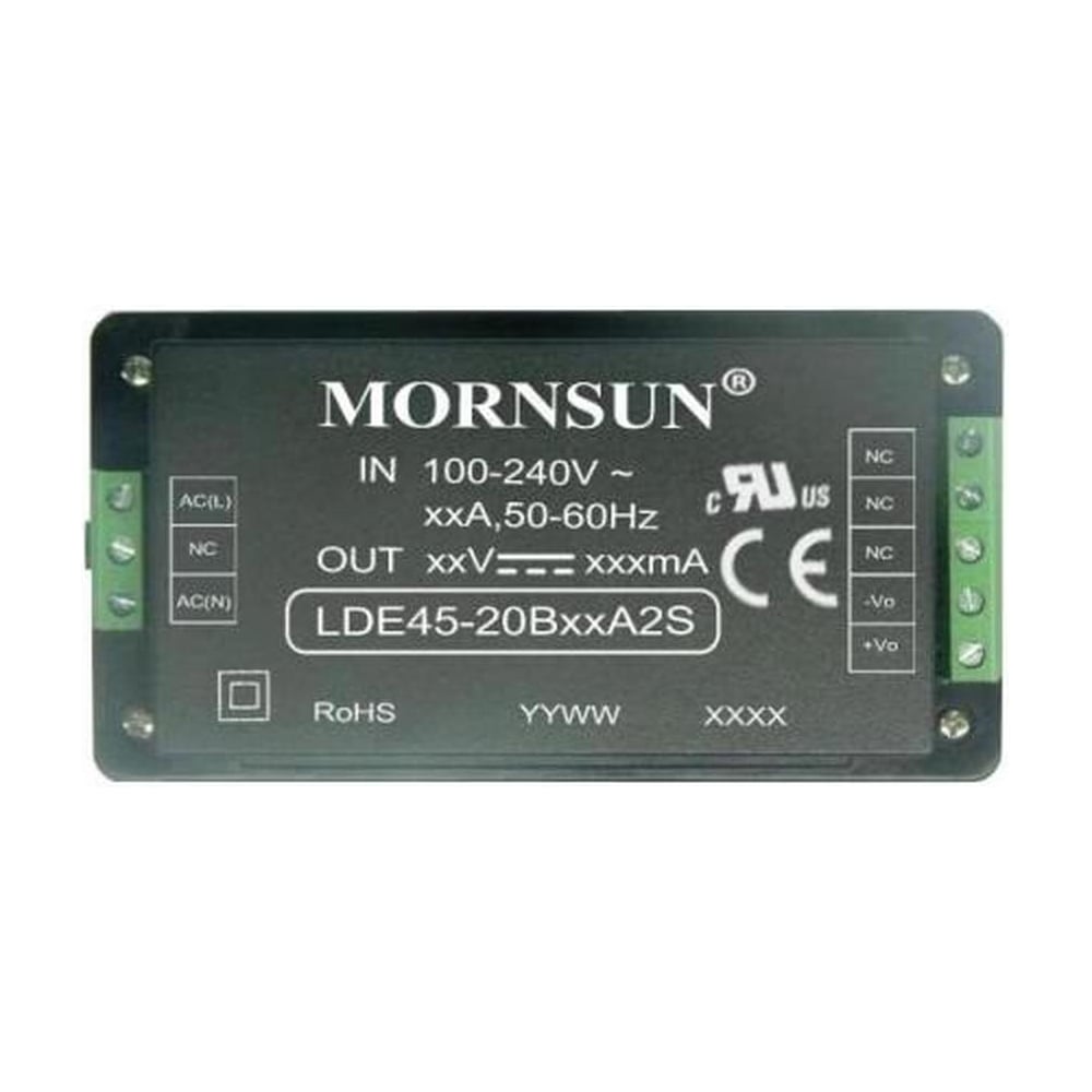 Изображение товара Блок питания на шасси MORNSUN LDE45-20B12A2S, в кожухе, AC/DC 45 Вт 12 В, изолированный, залитый компаундом, низкий уровень шумов и пульсаций 4290367 Изображение товара Блок питания на шасси MORNSUN LDE45-20B12A2S, в кожухе, AC/DC 45 Вт 12 В, изолированный, залитый компаундом, низкий уровень шумов и пульсаций 4290367