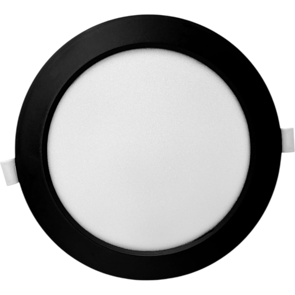 Изображение товара Светильник светодиодный truEnergy ультратонкий круг 15W 4000K 1200Lm D176мм пластик черный 10089