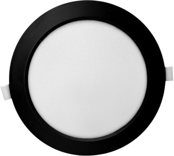 Изображение товара Светильник светодиодный truEnergy ультратонкий круг 15W 4000K 1200Lm D176мм пластик черный 10089