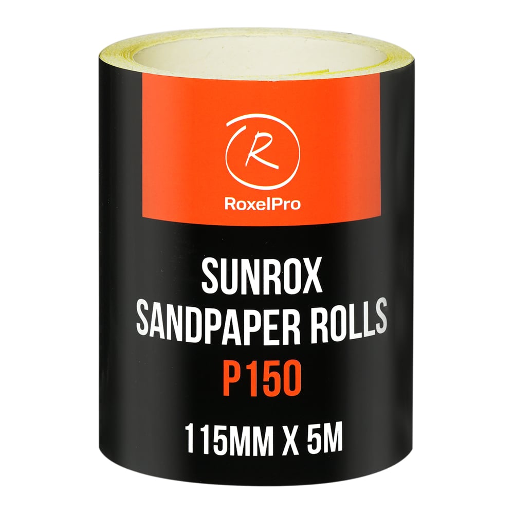 Изображение товара Шлифовальная бумага RoxelPro SUNROX в рулоне 115мм х 5м, золотистая, Р150 155609