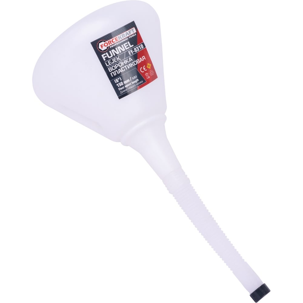 Изображение товара Воронка пластиковая Forcekraft 6" FK-FY-831D для масла и топлива