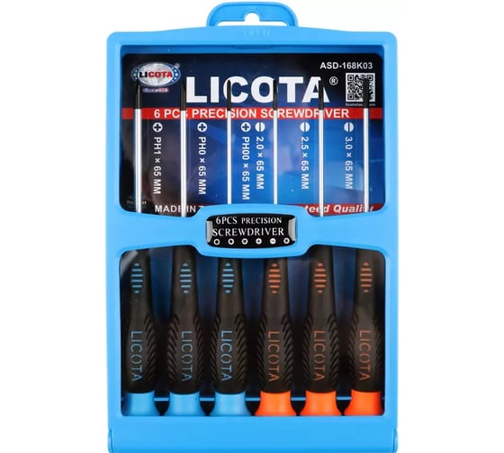 Изображение товара Набор отверток для точной механики Licota ASD-168K03