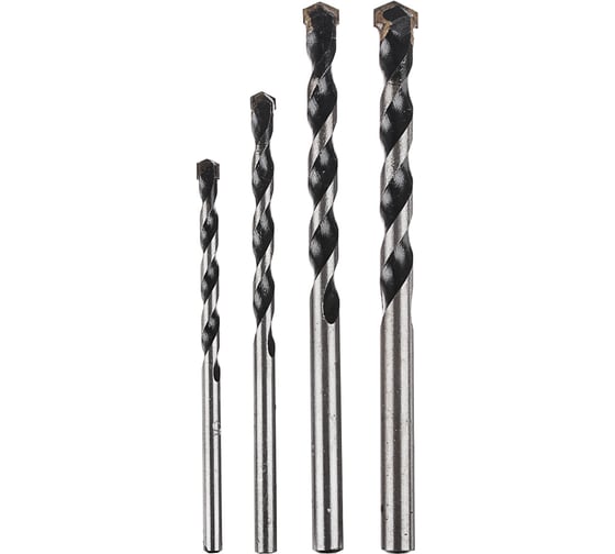 Изображение товара Набор ударных сверл по бетону PROFI (4 шт; 5/6/8/10 мм) ЕРМАК 654-164