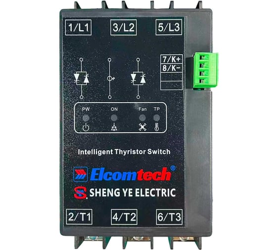 Изображение товара Тиристорный коммутатор ELCOMTECH ETS400-50-H2T 400V 50kVAr УТ-00040616