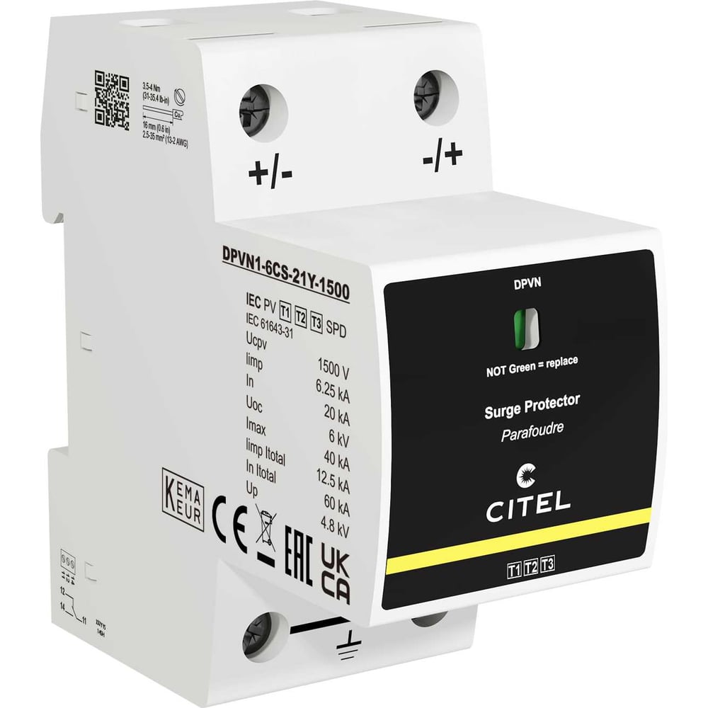 Изображение товара УЗИП для ФЭ систем Citel тип 1+2+3 DPVN1-6CS-21Y-1500 65212103