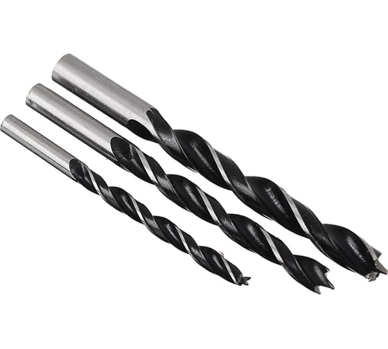 Изображение товара Набор сверл по дереву MASTER с М-образной заточкой (3 шт; 6/8/10 мм) ЕРМАК 603-002