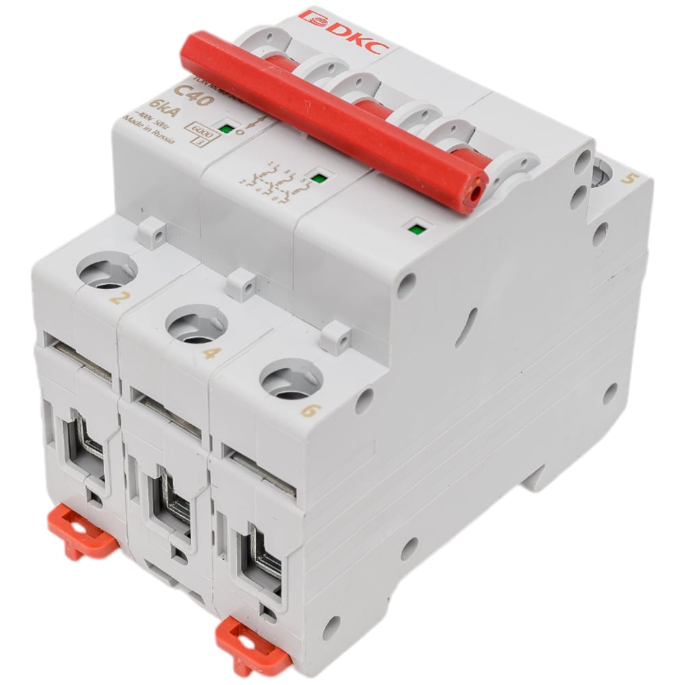 Изображение товара Автоматический модульный выключатель DKC YON MD63 3P 40А C 6kA MD63-3C40-6
