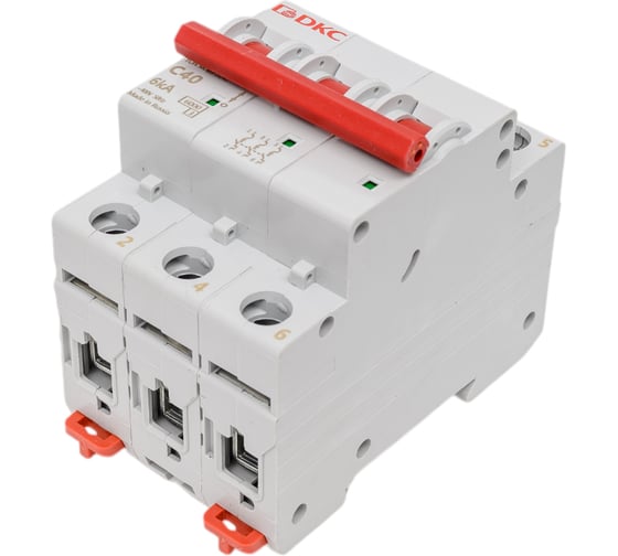 Изображение товара Автоматический модульный выключатель DKC YON MD63 3P 40А C 6kA MD63-3C40-6