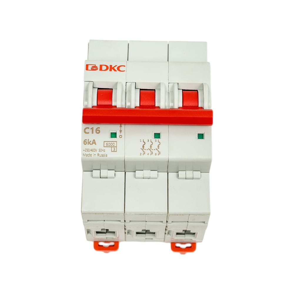 Изображение товара Автоматический модульный выключатель YON MD63 3P 16А C 6kA для DIN-рейки