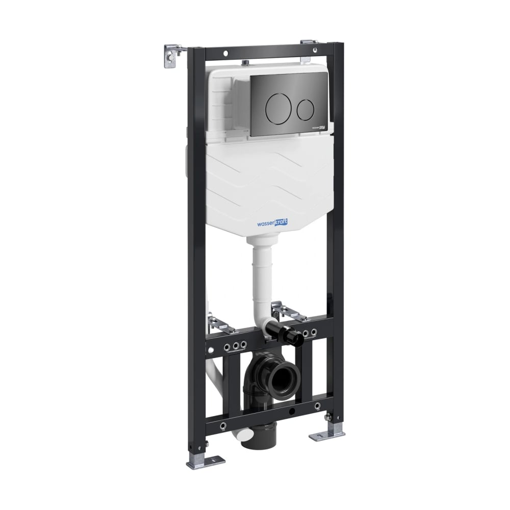 Изображение товара Система инсталляции WasserKraft Aller для унитаза 3/6 л с черной клавишей