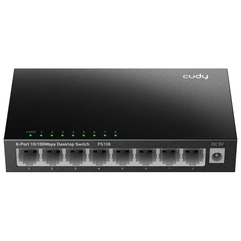 Изображение товара Коммутатор в металлическом корпусе Cudy FS108 с 8 портами 10/100 Мбит/с 10000148977