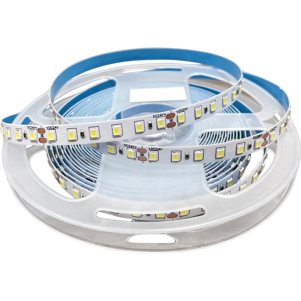 Изображение товара Лента светодиодная DzivaTek 9,6W/m 6000K 24V SMD2835 120D IP20 950Lm 5м 56519
