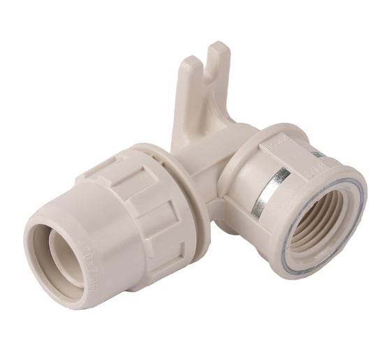 Изображение товара Муфта угловая с креплением "ШиреФит" (20 мм; 1") для трубопровода Зубр 51468-20-1/2