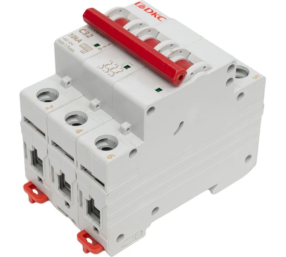 Изображение товара Автоматический модульный выключатель DKC YON MD63 3P 32А C 10kA MD63-3C32-10
