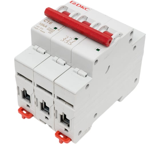 Изображение товара Автоматический модульный выключатель DKC YON MD63 3P 16А C 10kA MD63-3C16-10