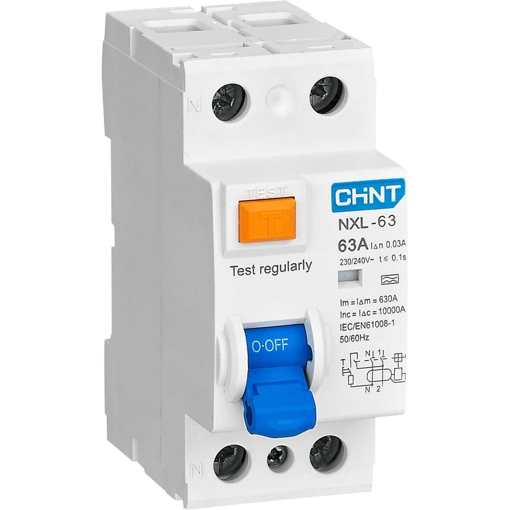 Изображение товара Выключатель дифференциального тока CHINT NXL-63 63А 30мА IP20